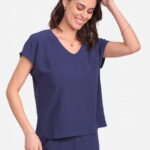 Blouse femme bleu PINSON