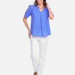 Blouse femme bleu POPULO