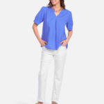 Blouse femme bleu POPULO 2