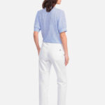 Pantalon coton blanc femme PRAO