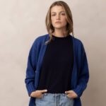 Gilet croisé Brigitte Outremar et Pull manche courte Brune Bleu Marine (1)