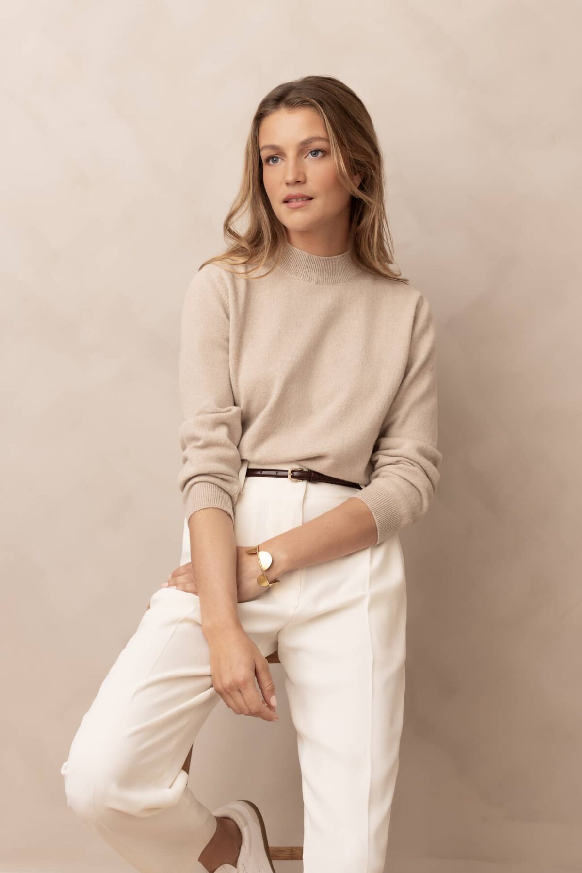 Pull Béatrice Beige (1)